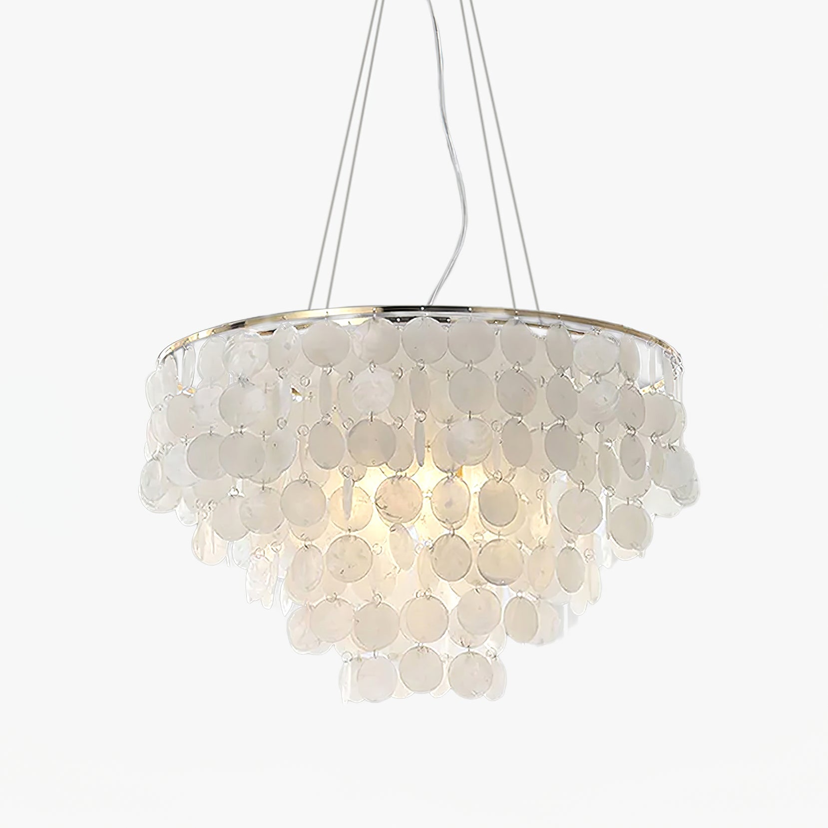 Esileth Postmodern Luxury Shell Wind Chime Metal Chandelier - Blowlighting