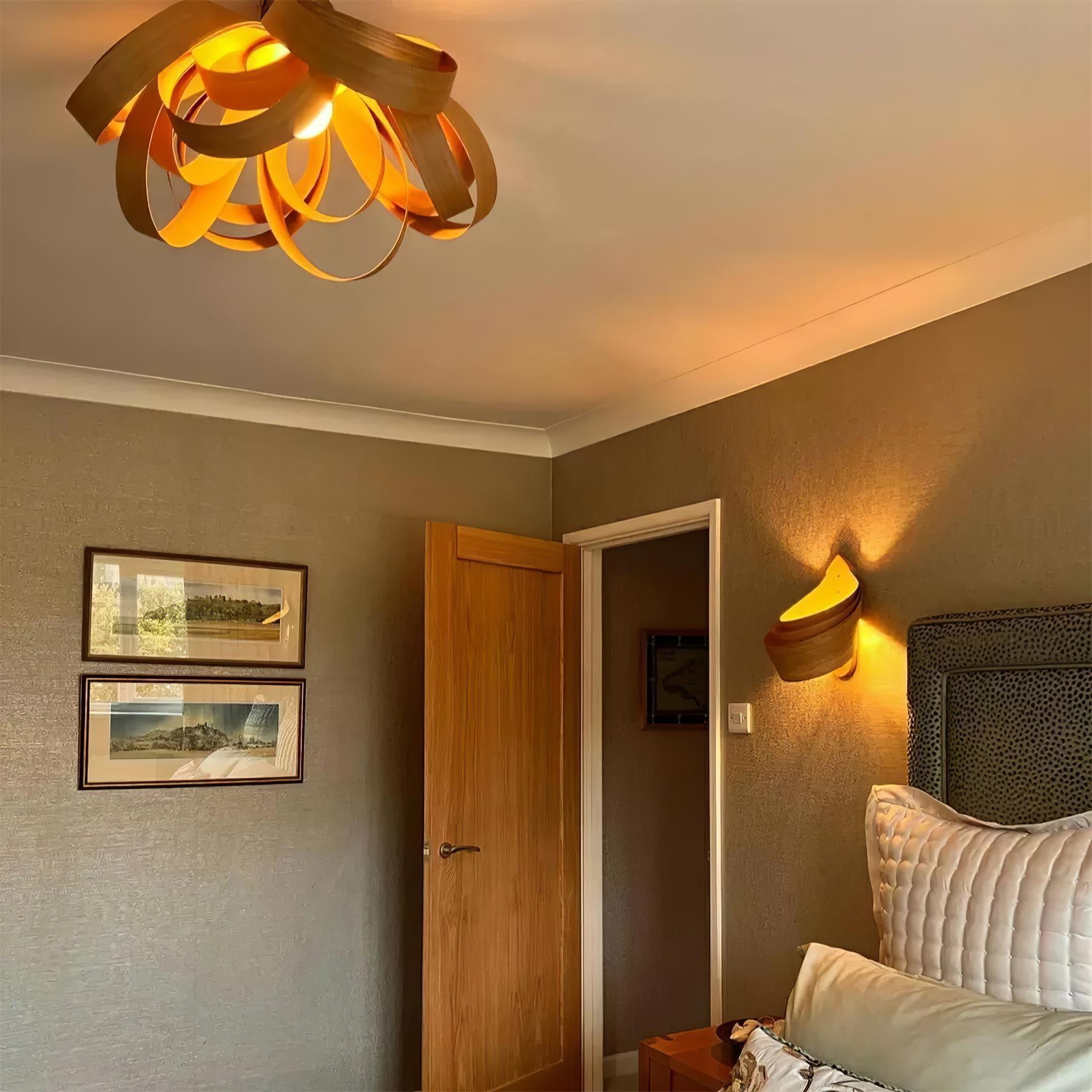 Veylo Wooden Ribbon Ceiling Lamp - Letslighting