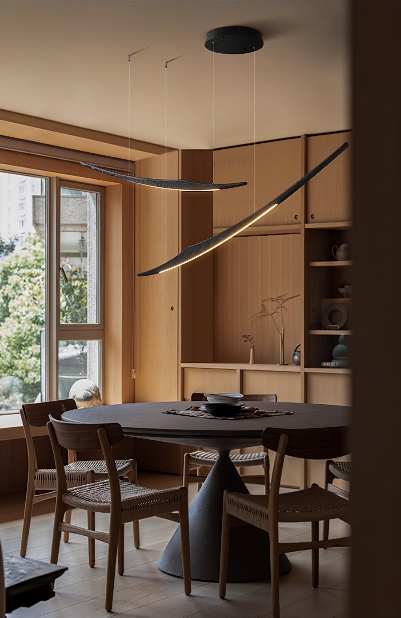 Skytrace Suspension Élégante Minimaliste en Bois