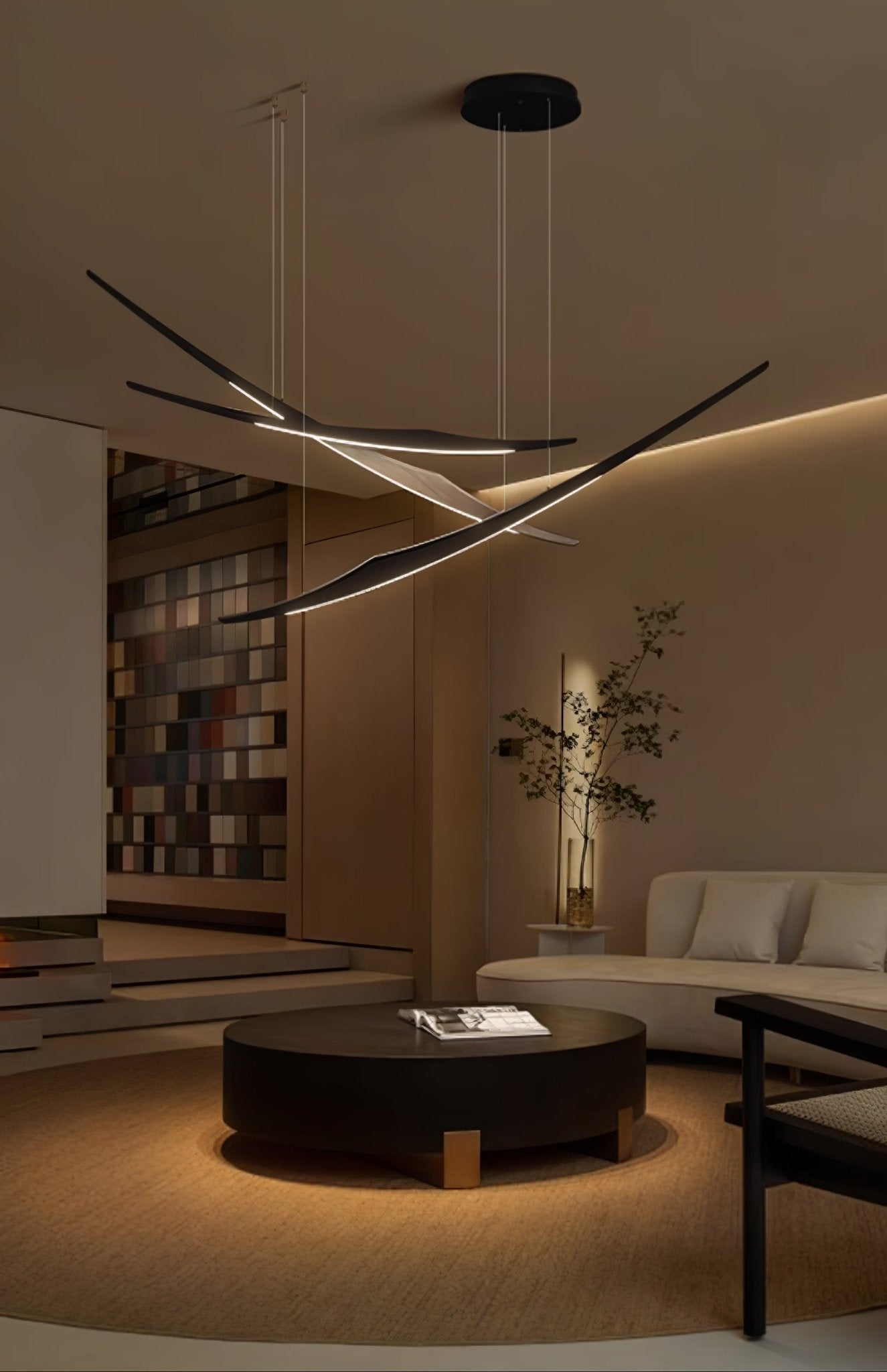 Skytrace Suspension Élégante Minimaliste en Bois