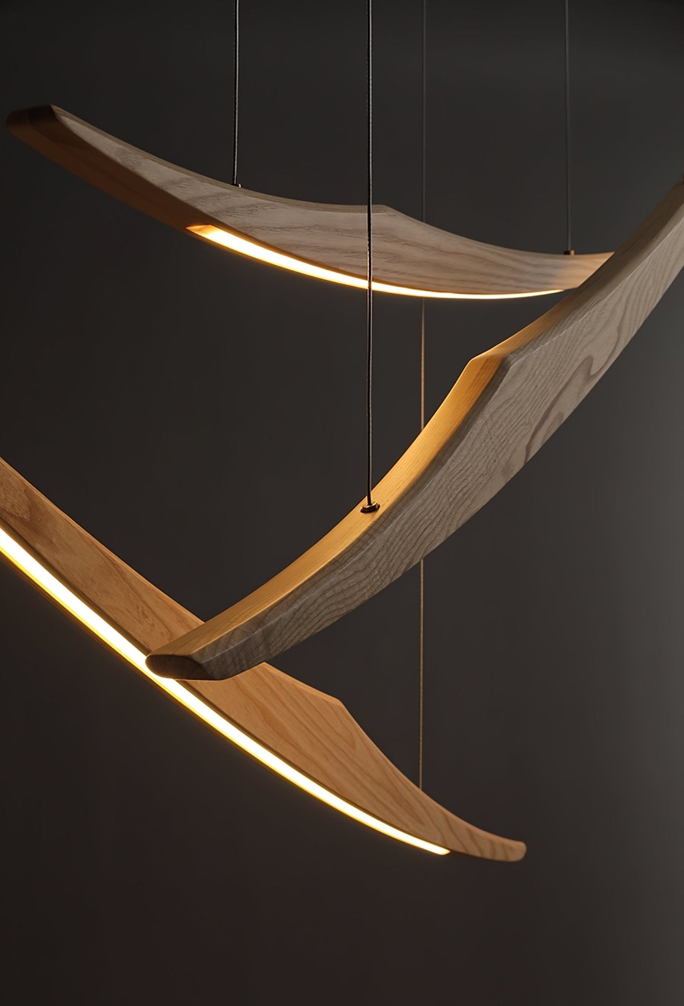 Skytrace Suspension Élégante Minimaliste en Bois