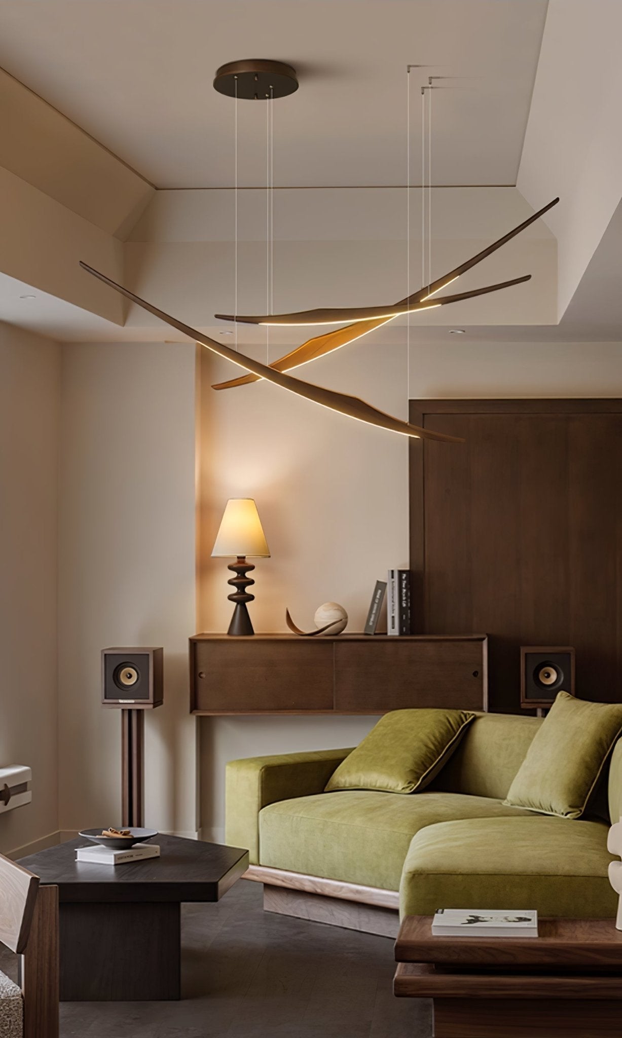 Skytrace Suspension Élégante Minimaliste en Bois