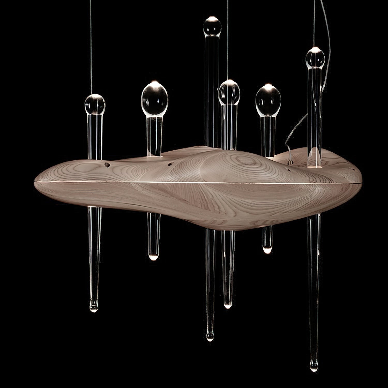 Umare Whimsical Oak Glass Pendant Light - Blowlighting
