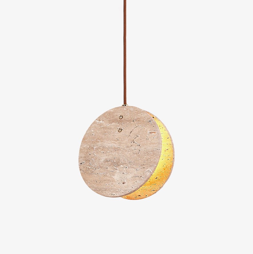 Lunarae Crescent Travertine Pendant Light - Letslighting