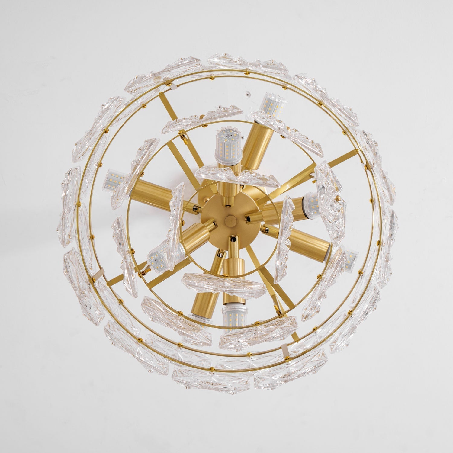 Snowflake Glass Chandelier - Blowlighting
