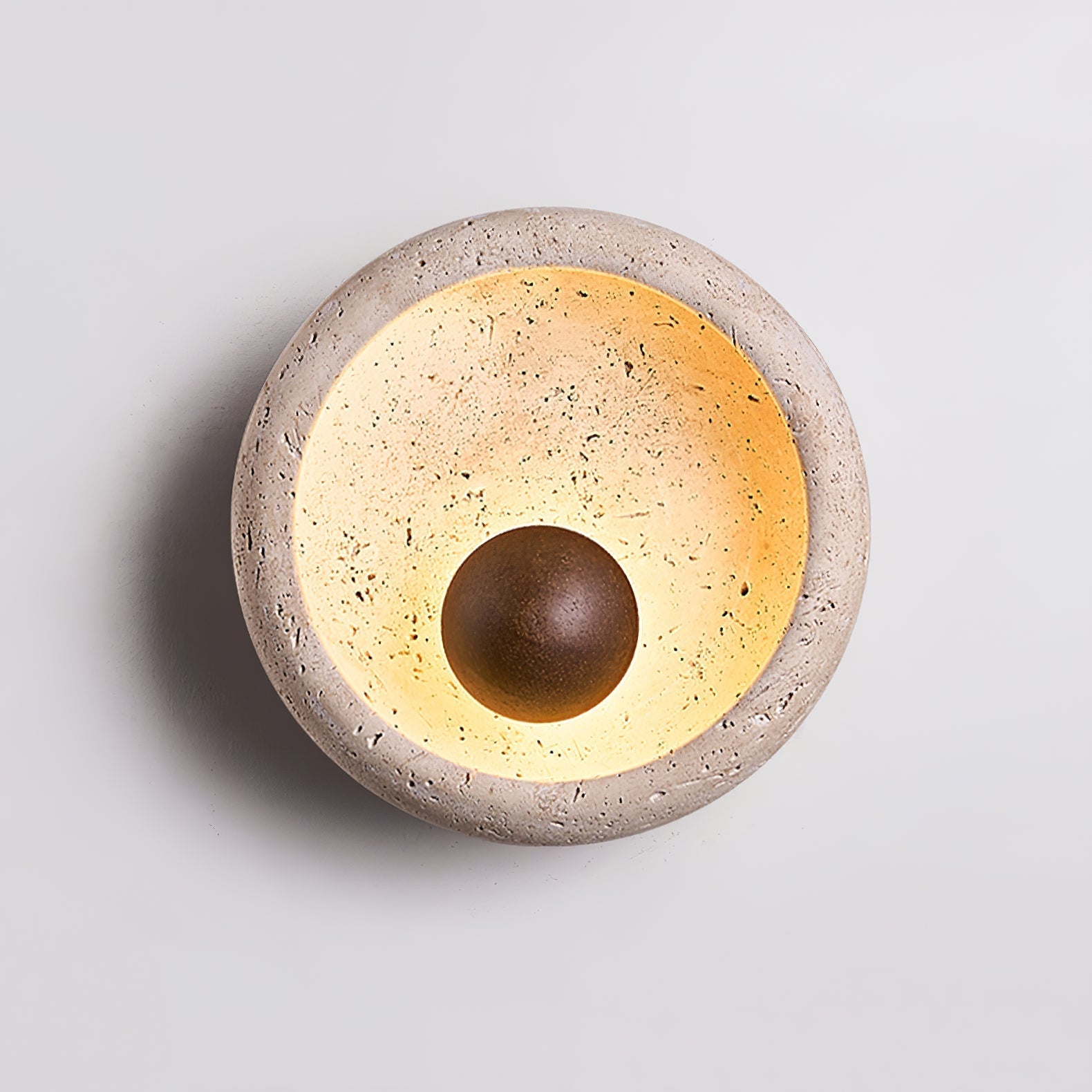 Covynila Orb-Shaped Travertine Wall Light - Letslighting