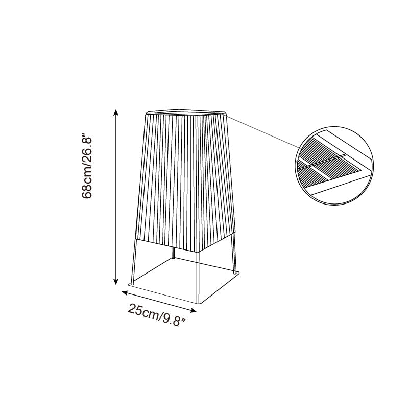 Solara Outdoor Post Light Slatted Vertical - Letslighting