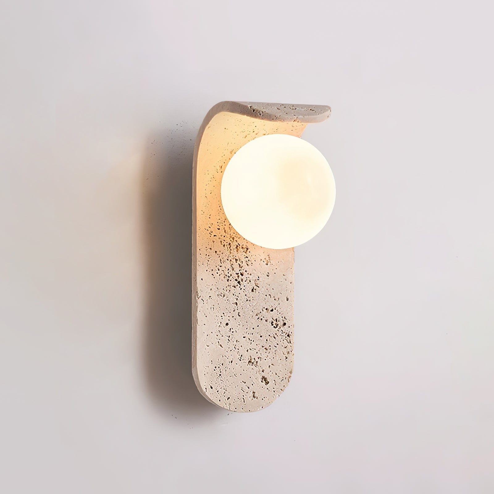 Cutalos Sconce-Frame Travertine Wall Light - Letslighting