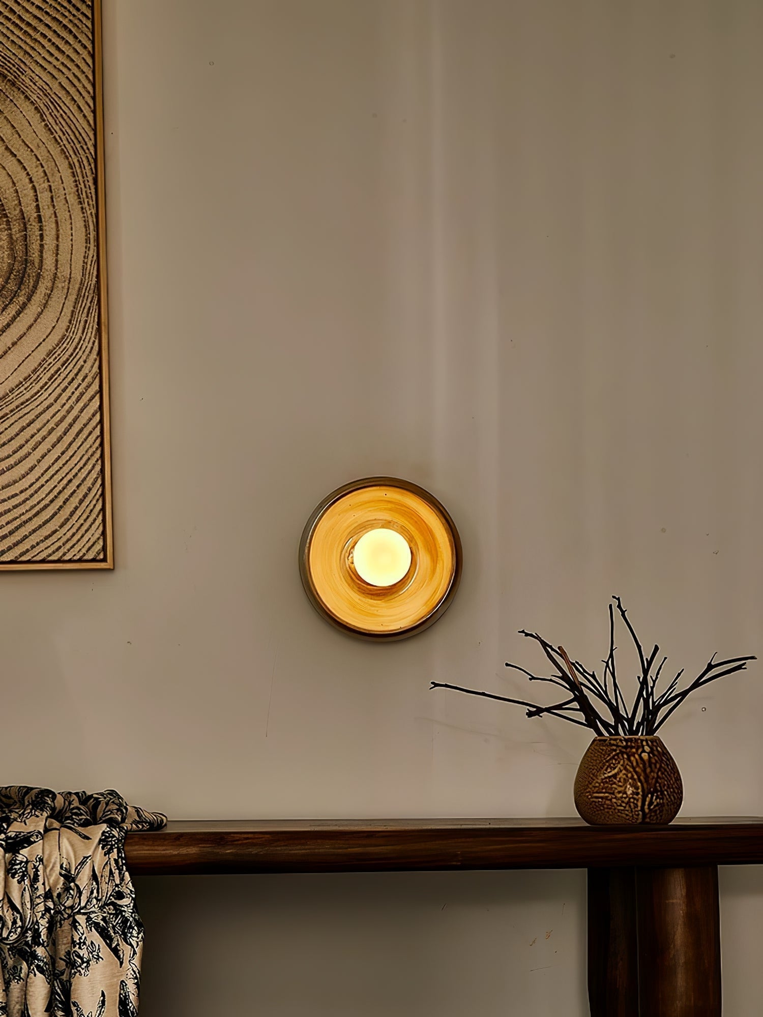 Solace Rustic Marble Wall Lamp - Blowlighting
