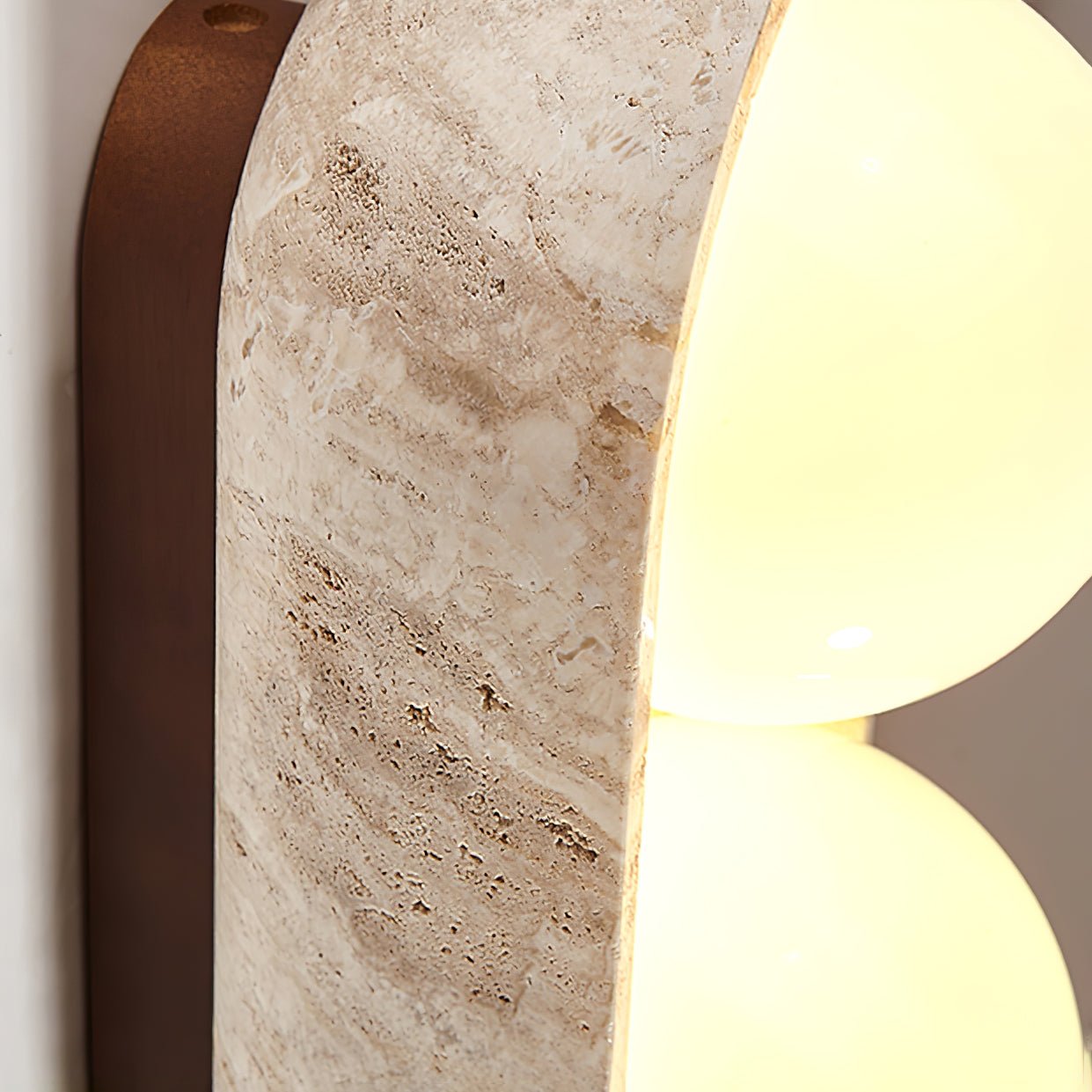 Trio Globe Travertine Wall Sconce - Letslighting