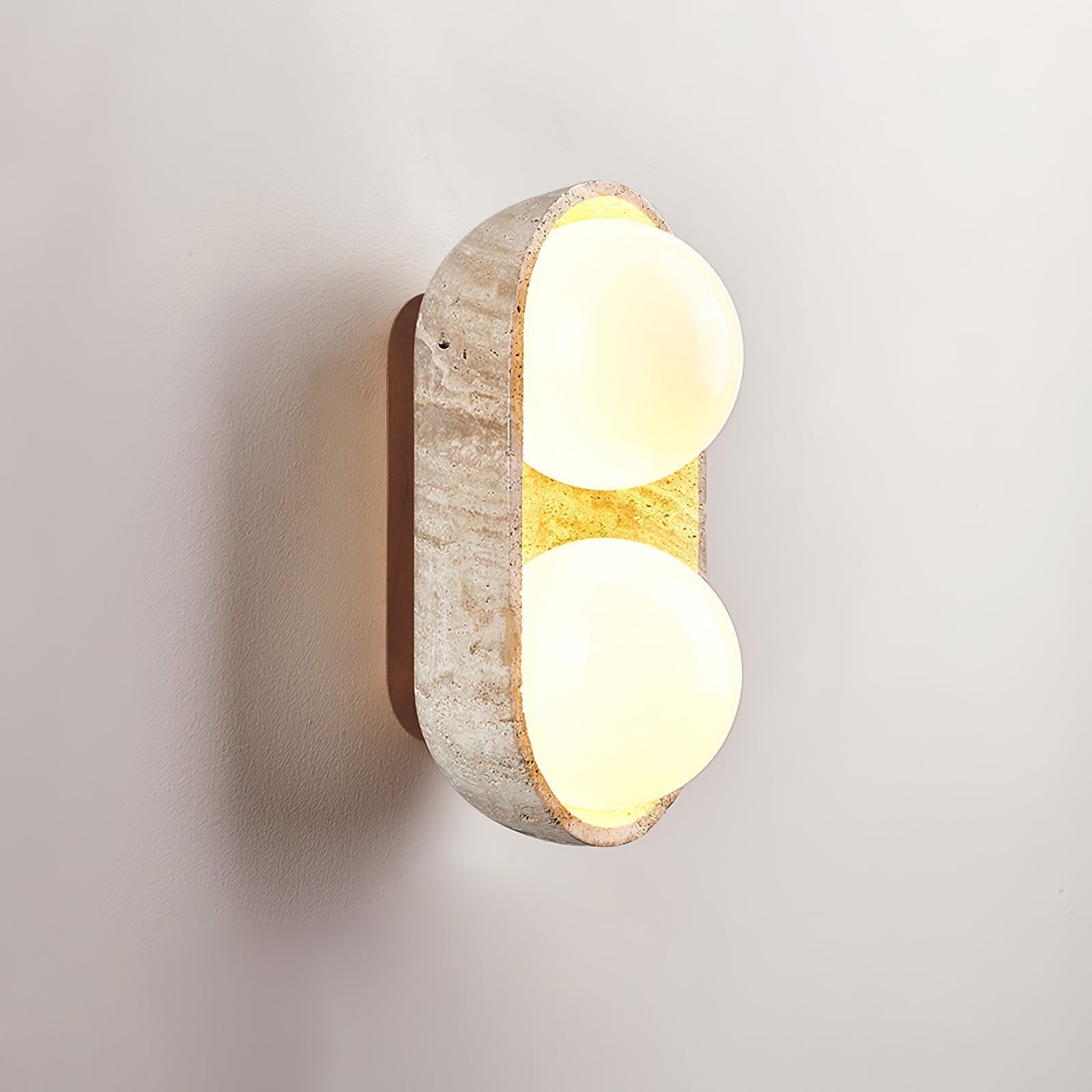 Trio Globe Travertine Wall Sconce - Letslighting