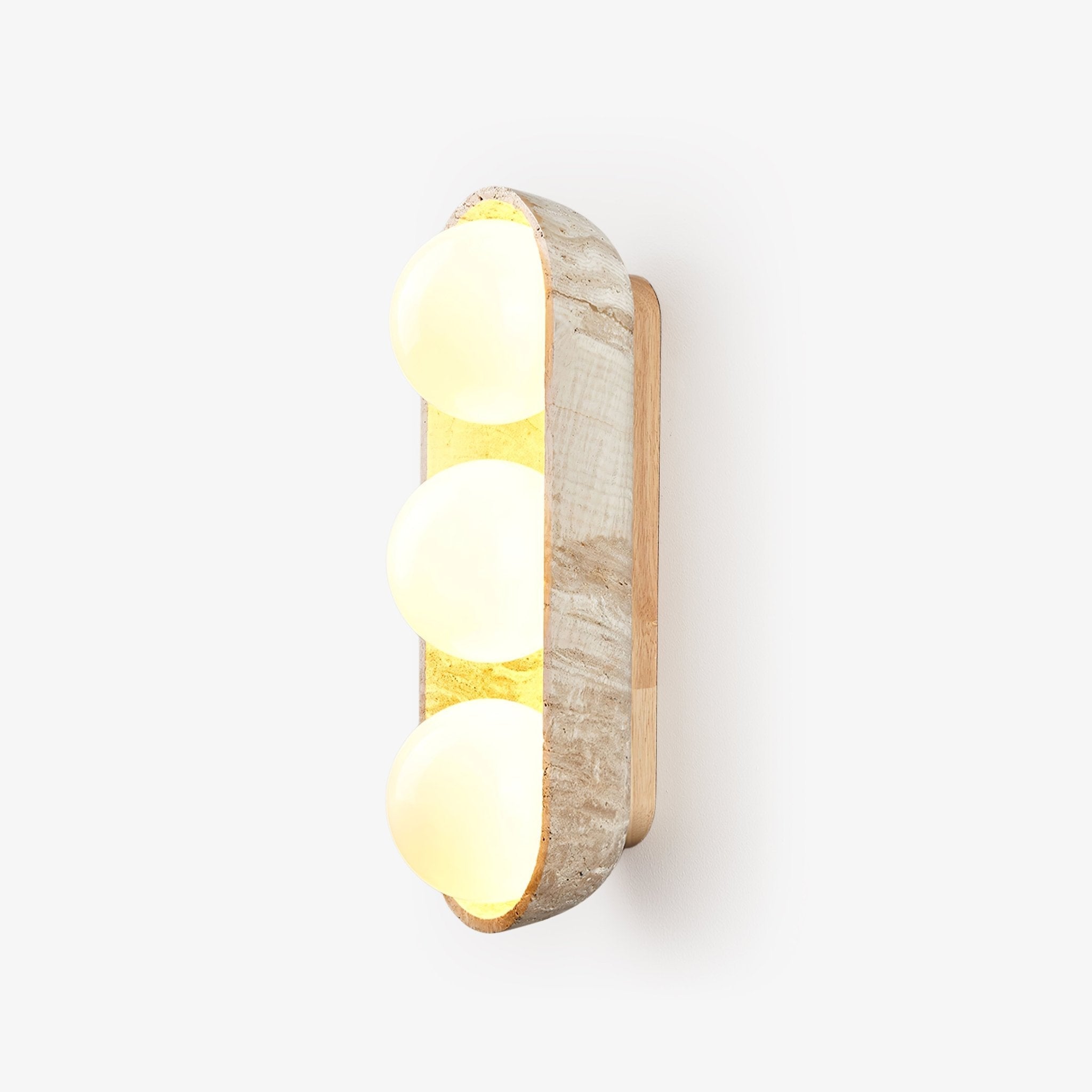 Trio Globe Travertine Wall Sconce - Letslighting