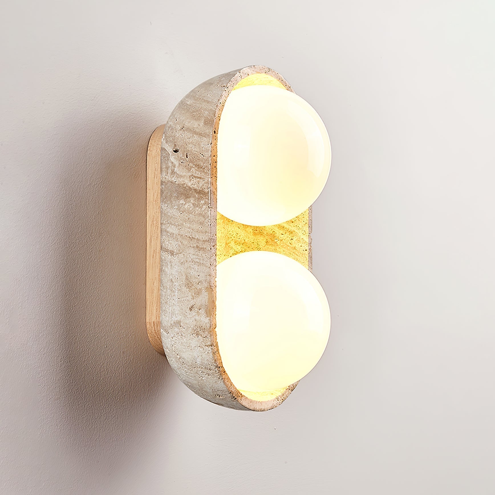 Trio Globe Travertine Wall Sconce - Letslighting