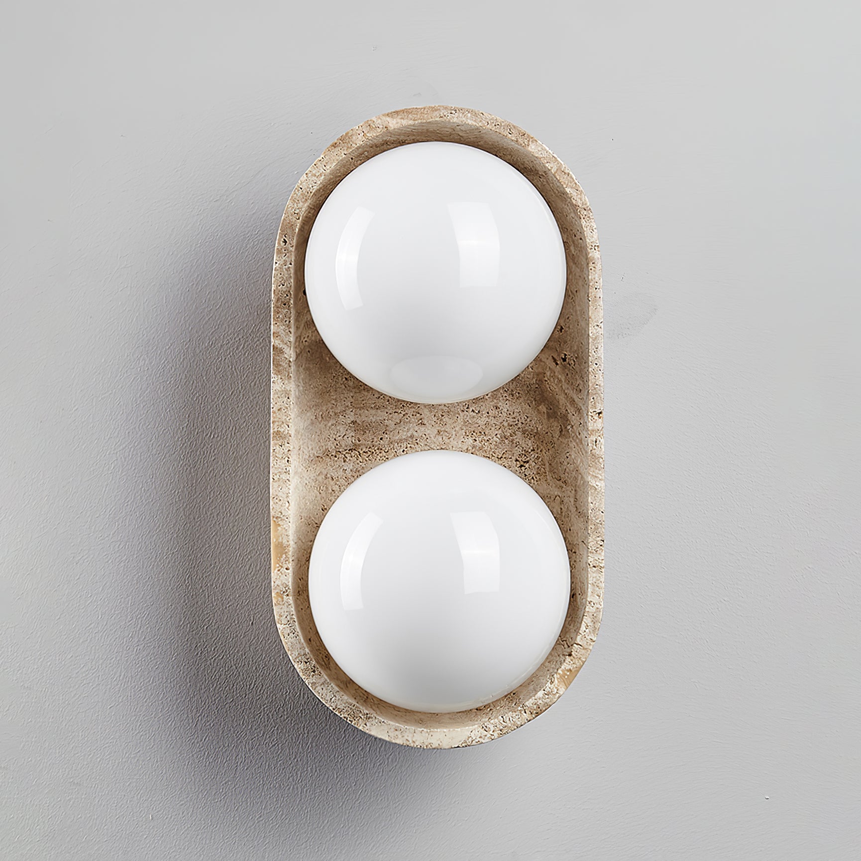 Trio Globe Travertine Wall Sconce - Letslighting
