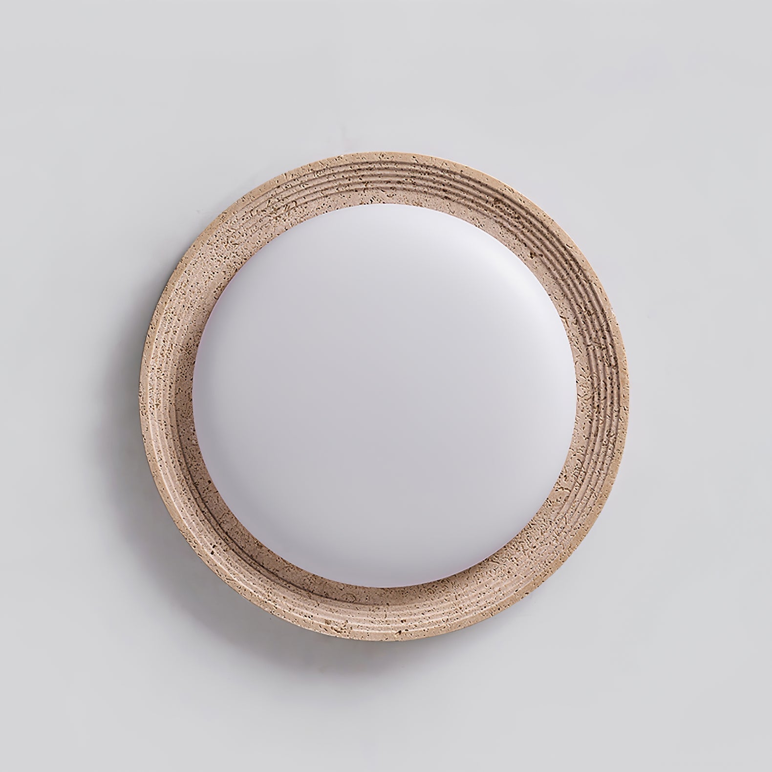 Olphaan Ringed Travertine Ceiling Light - Letslighting