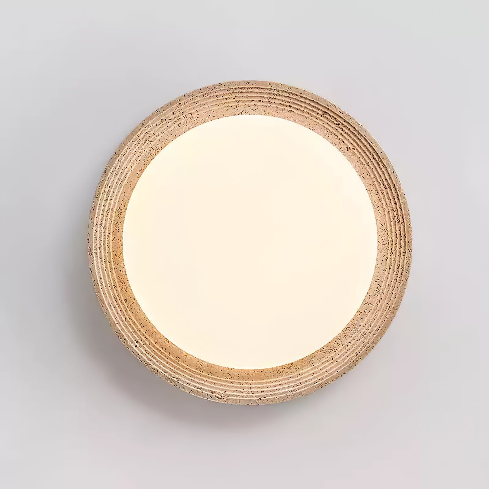 Olphaan Ringed Travertine Ceiling Light - Letslighting