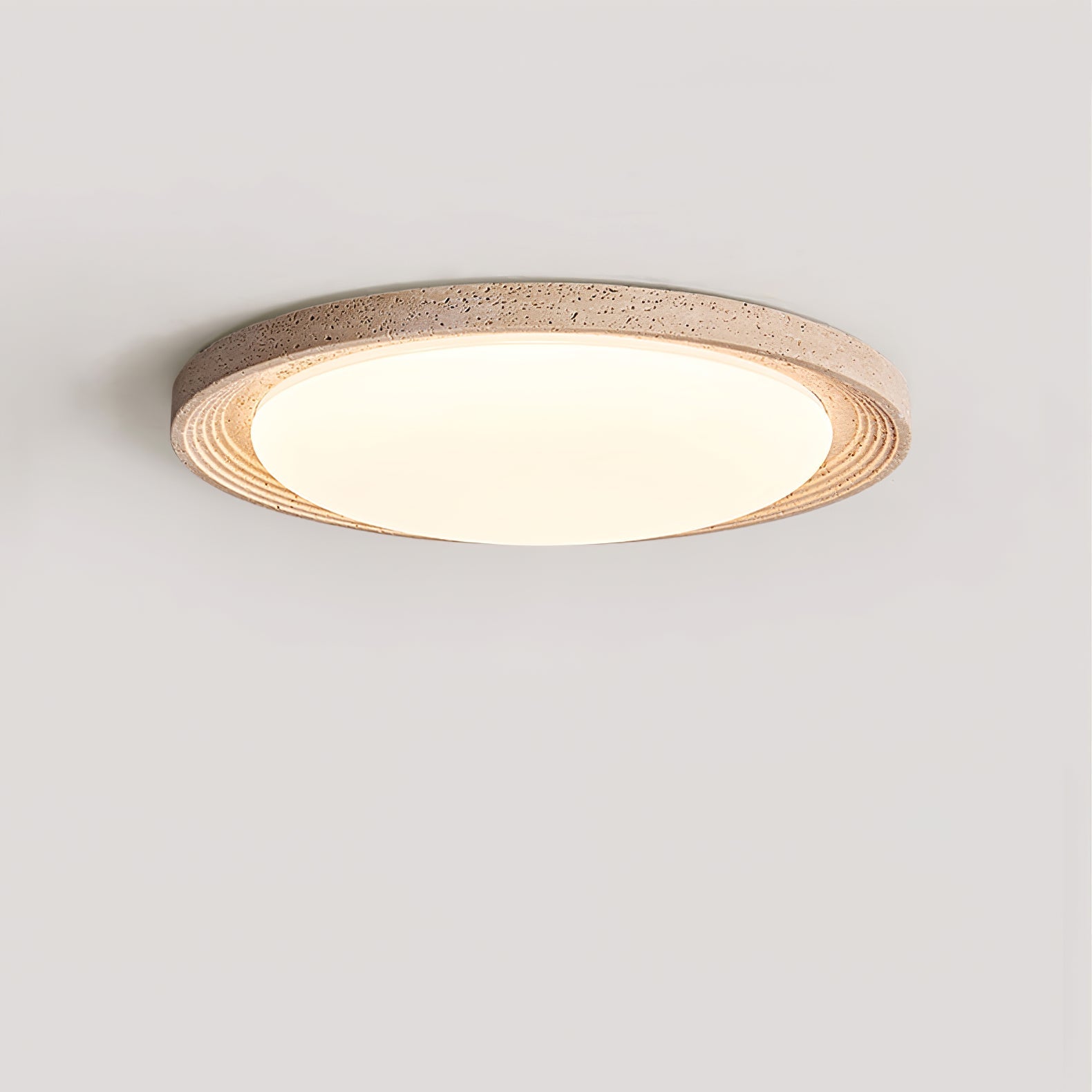Olphaan Ringed Travertine Ceiling Light - Letslighting