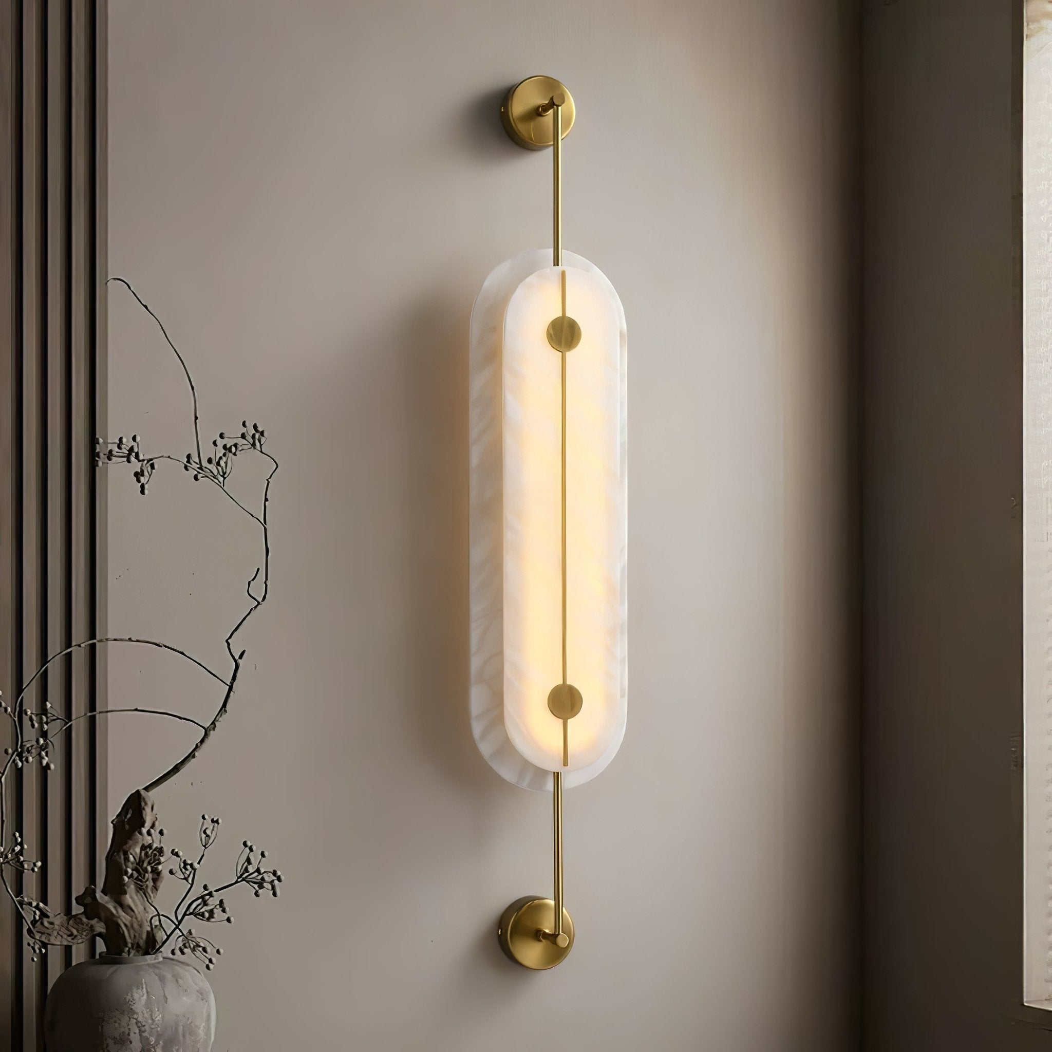 Cudorel Oval Alabaster Wall Light - Letslighting