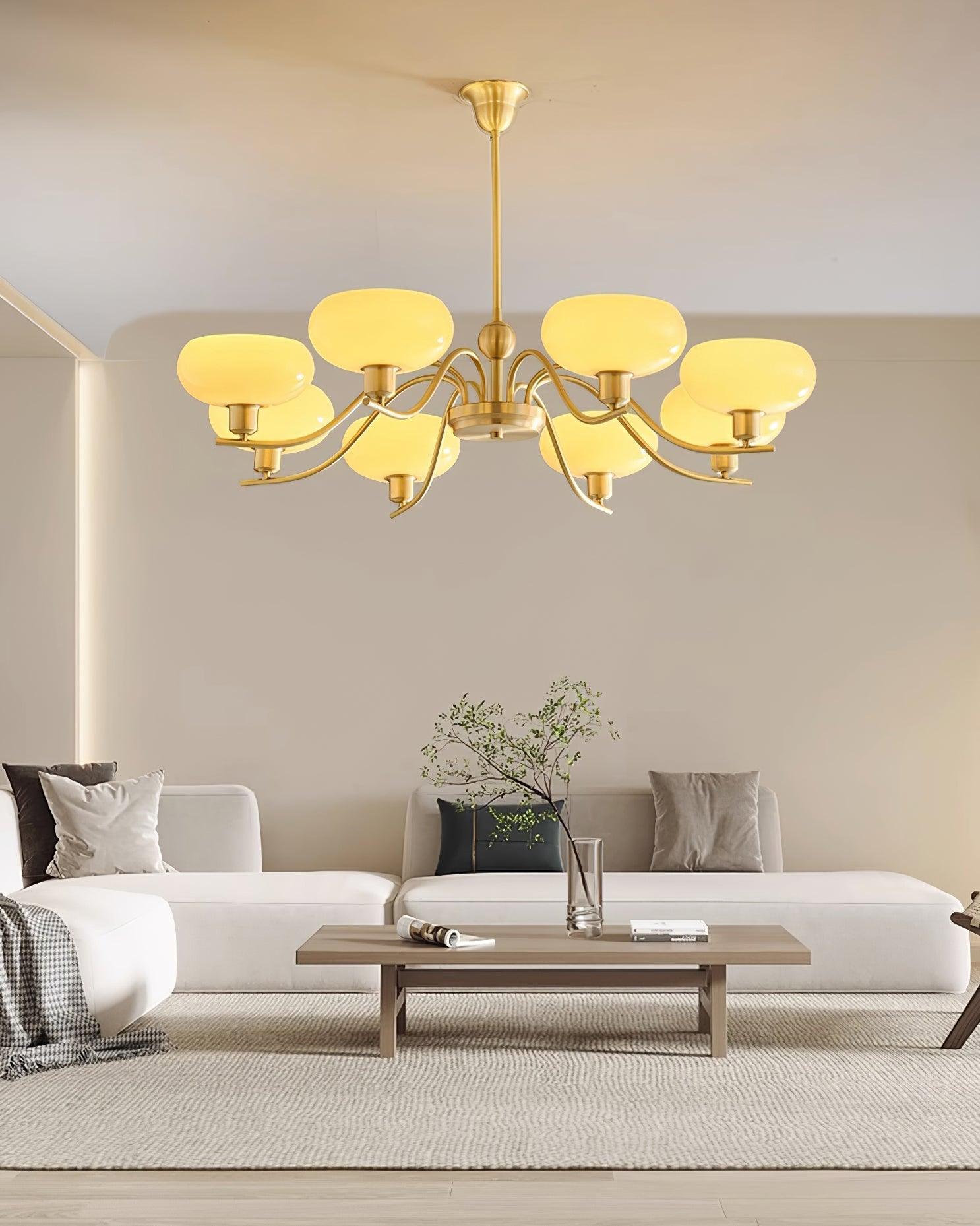 Havana Chandelier Brass and Glass - Letslighting