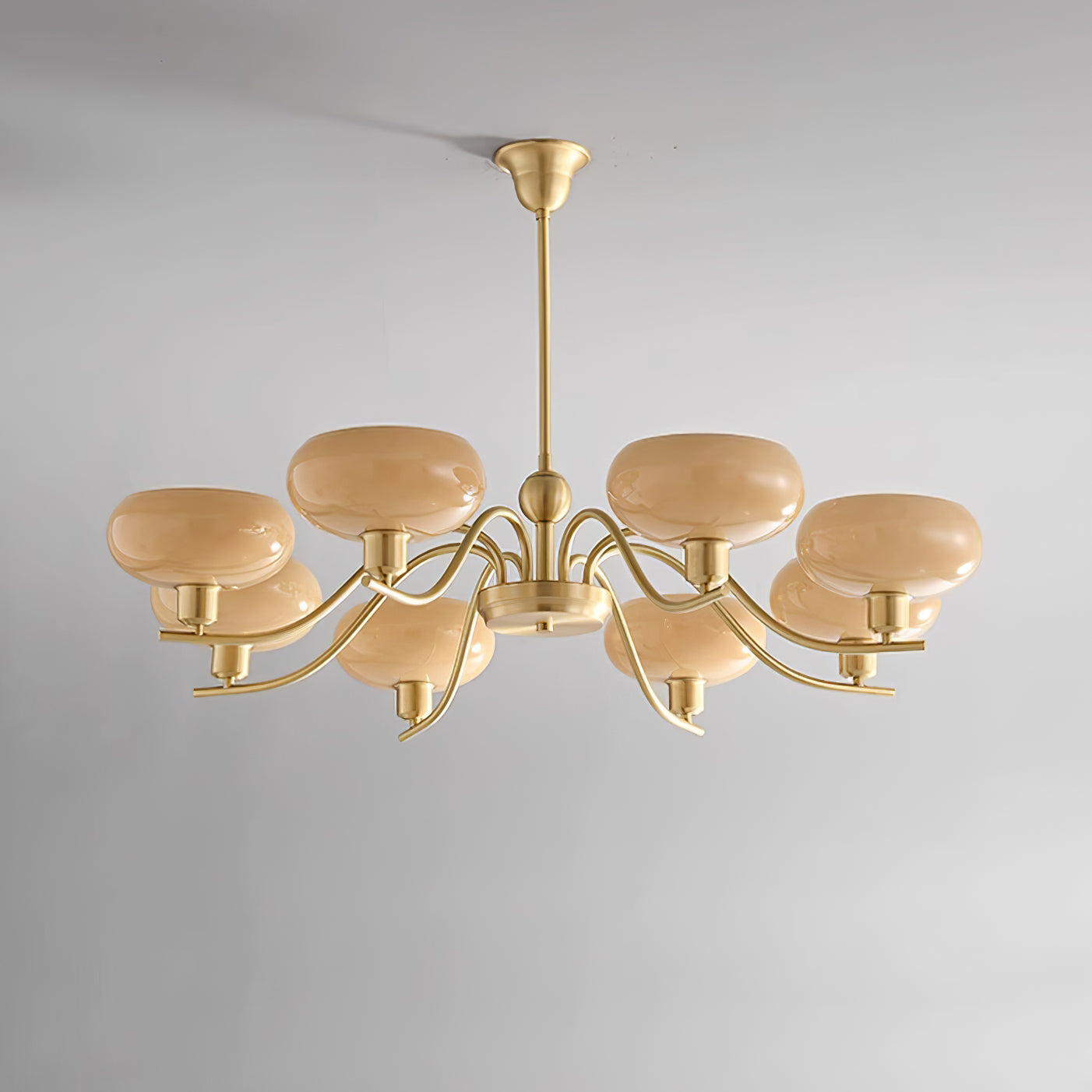 Havana Chandelier Brass and Glass - Letslighting