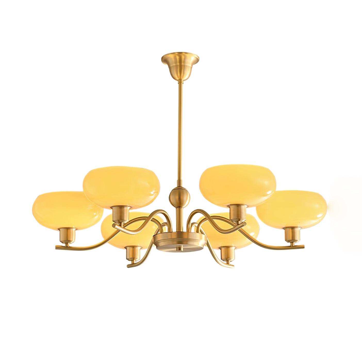 Havana Chandelier Brass and Glass - Letslighting