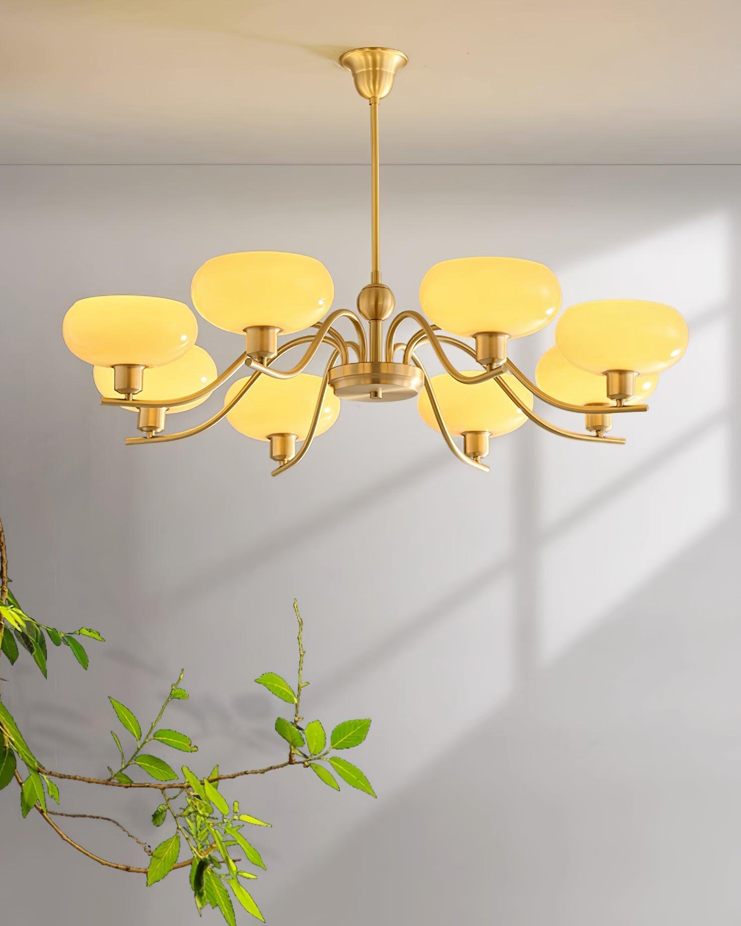 Havana Chandelier Brass and Glass - Letslighting