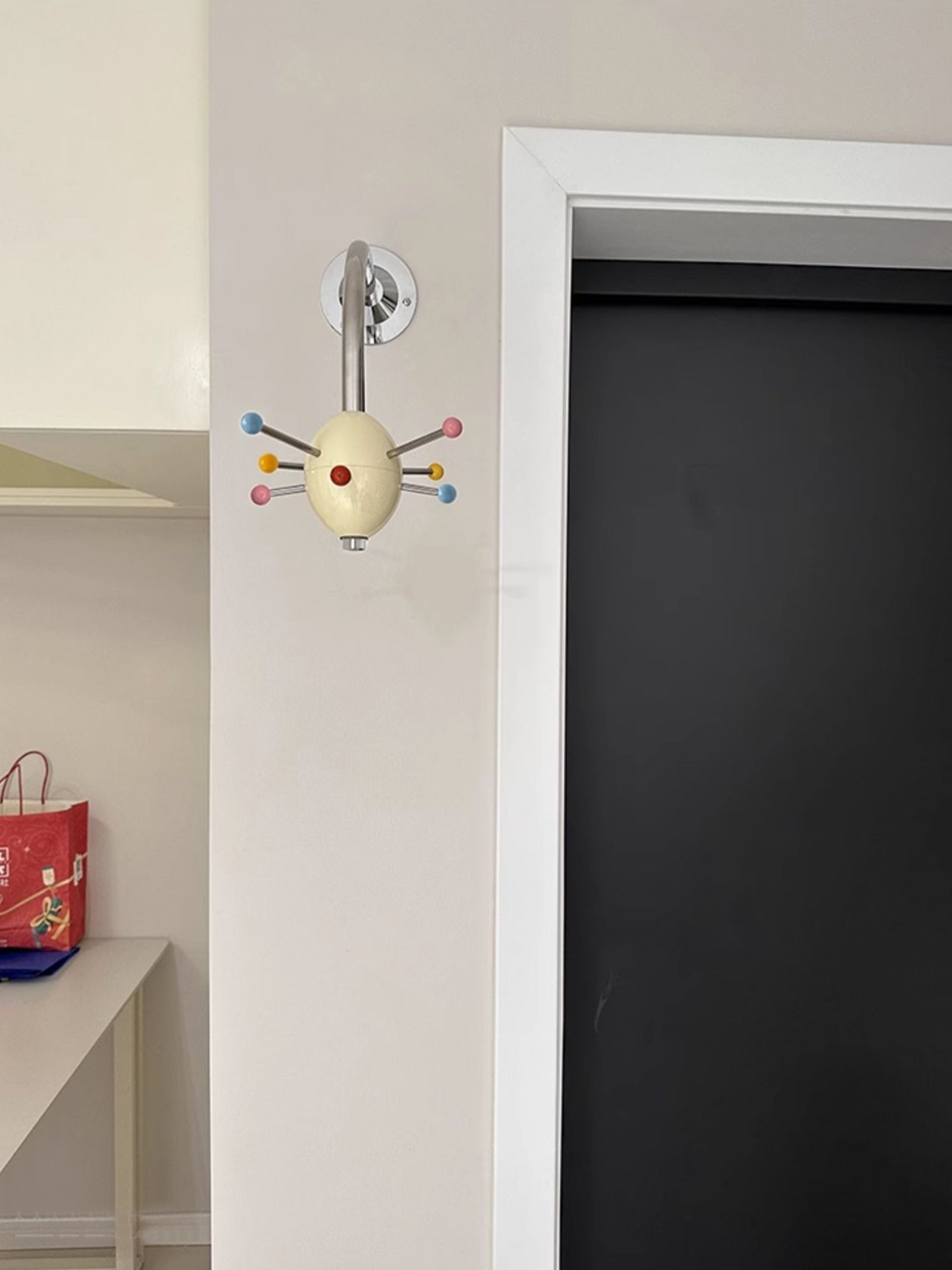 Sputnik Wall Coat Rack Colorful Hooks Modern Hallway - Letslighting