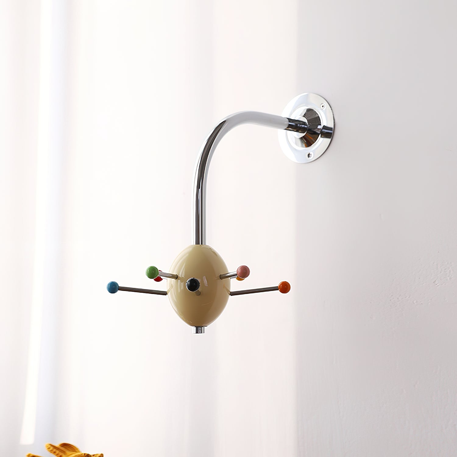 Sputnik Wall Coat Rack Colorful Hooks Modern Hallway - Letslighting