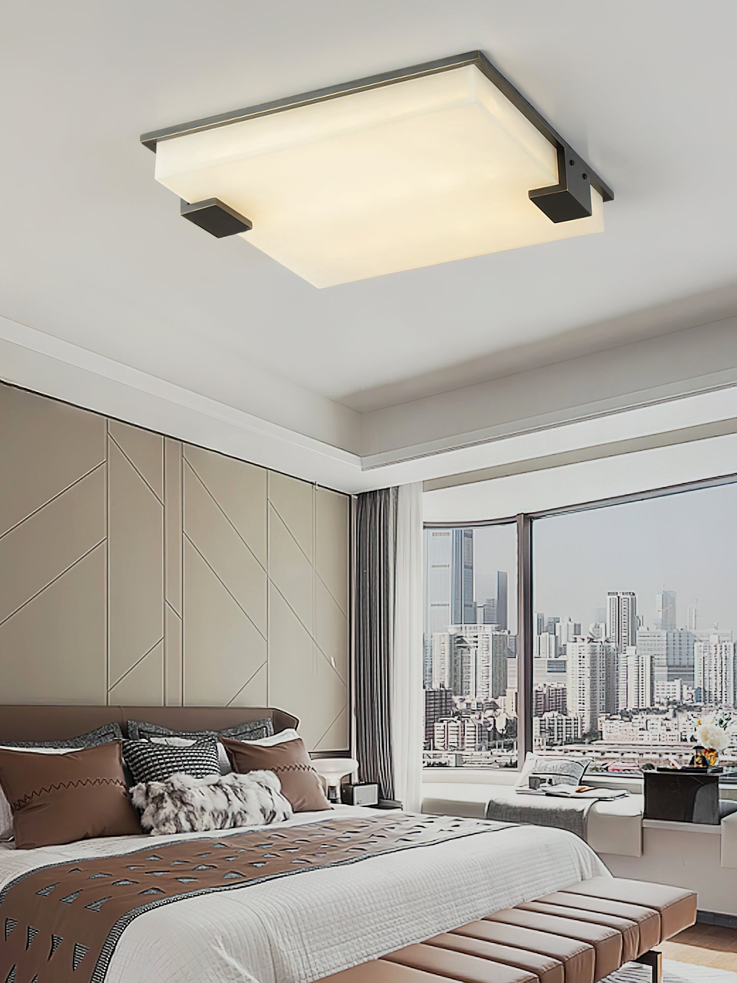 Otalyra Minimalist Alabaster Ceiling Light - Letslighting