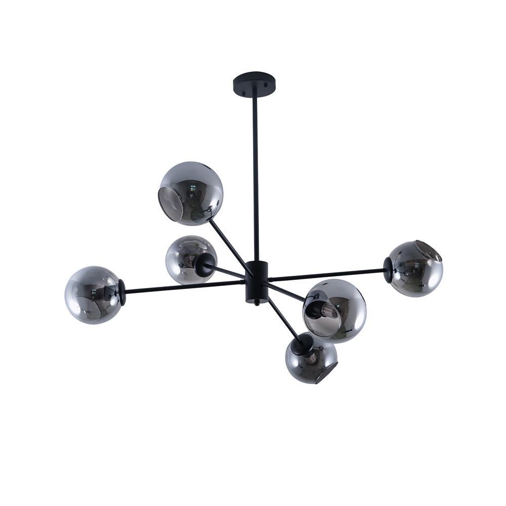 Solara Chandelier Staggered Glass 6-Light - Letslighting