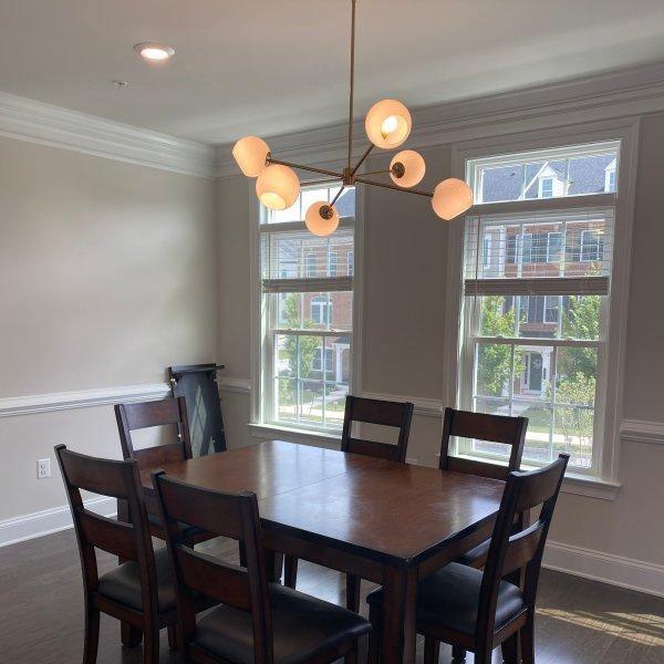 Solara Chandelier Staggered Glass 6-Light - Letslighting