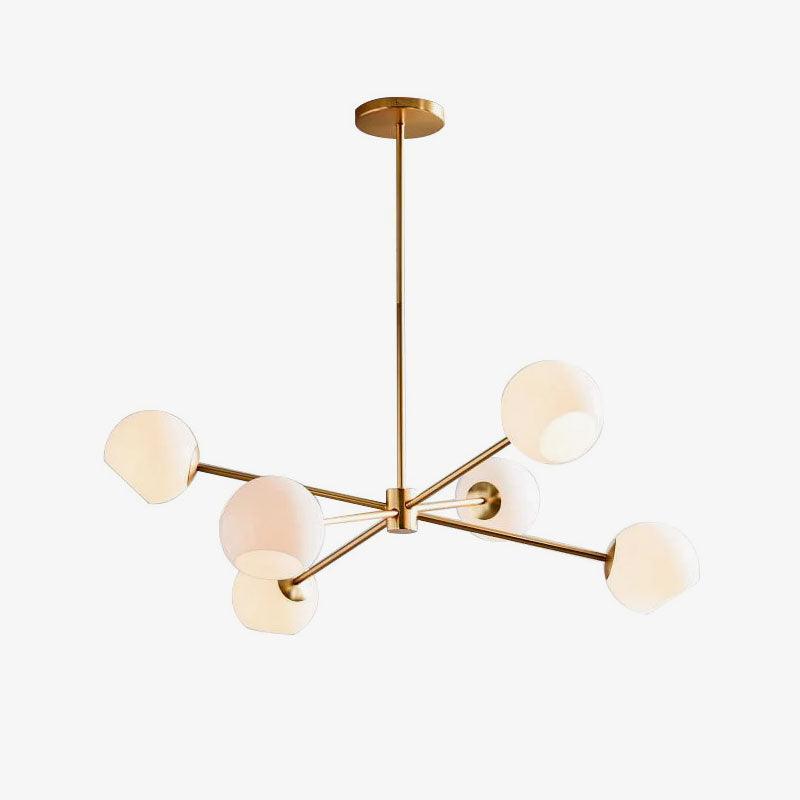 Solara Chandelier Staggered Glass 6-Light - Letslighting