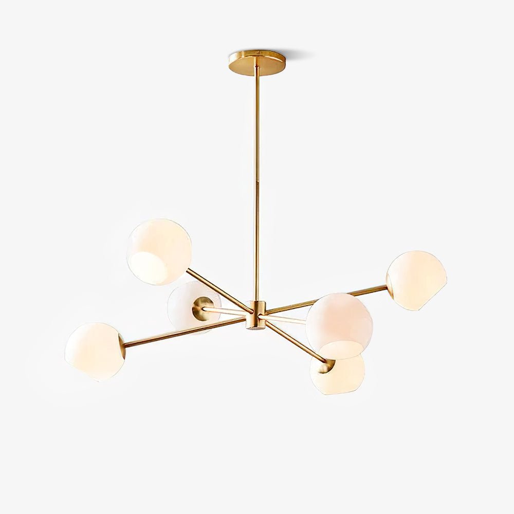 Solara Chandelier Staggered Glass 6-Light - Letslighting