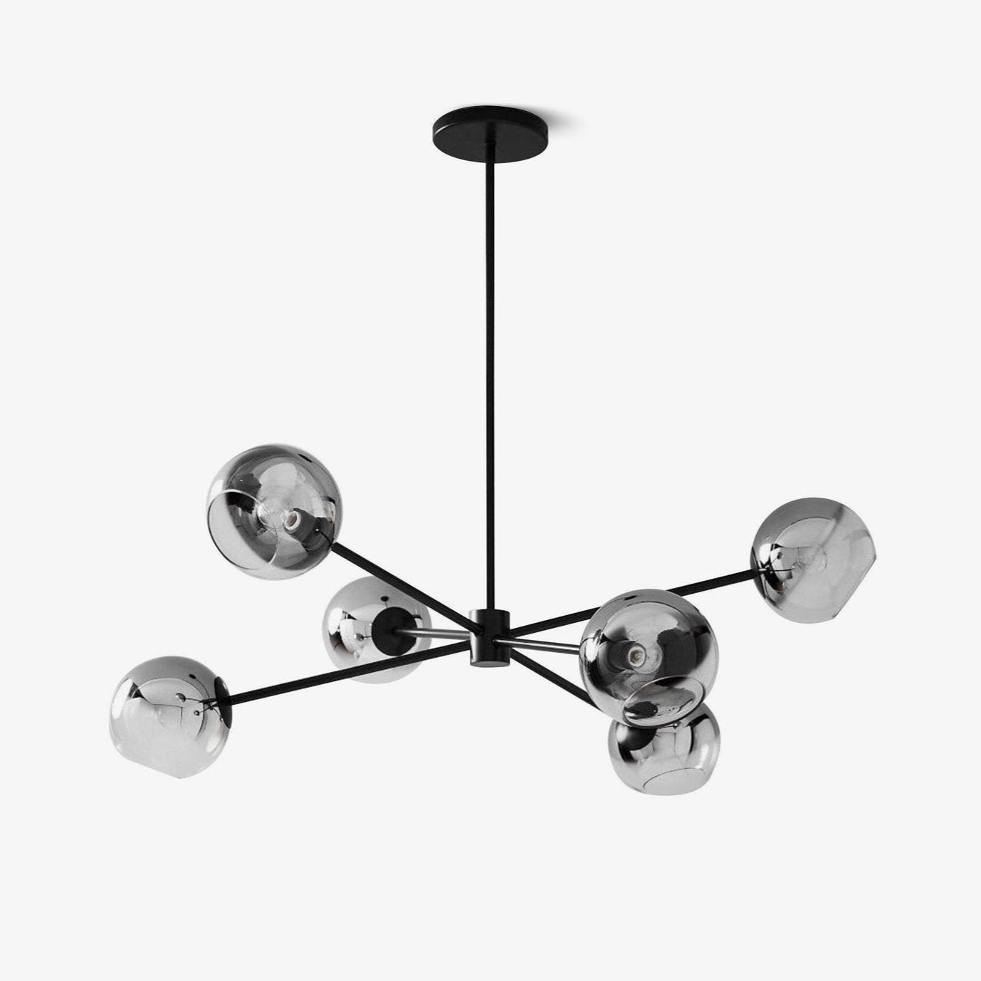 Solara Chandelier Staggered Glass 6-Light - Letslighting