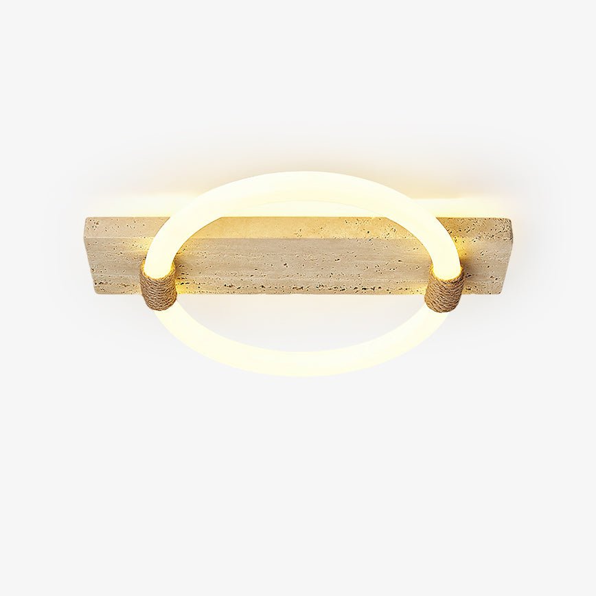 Elmaryra Ringed Travertine Wall Light - Letslighting