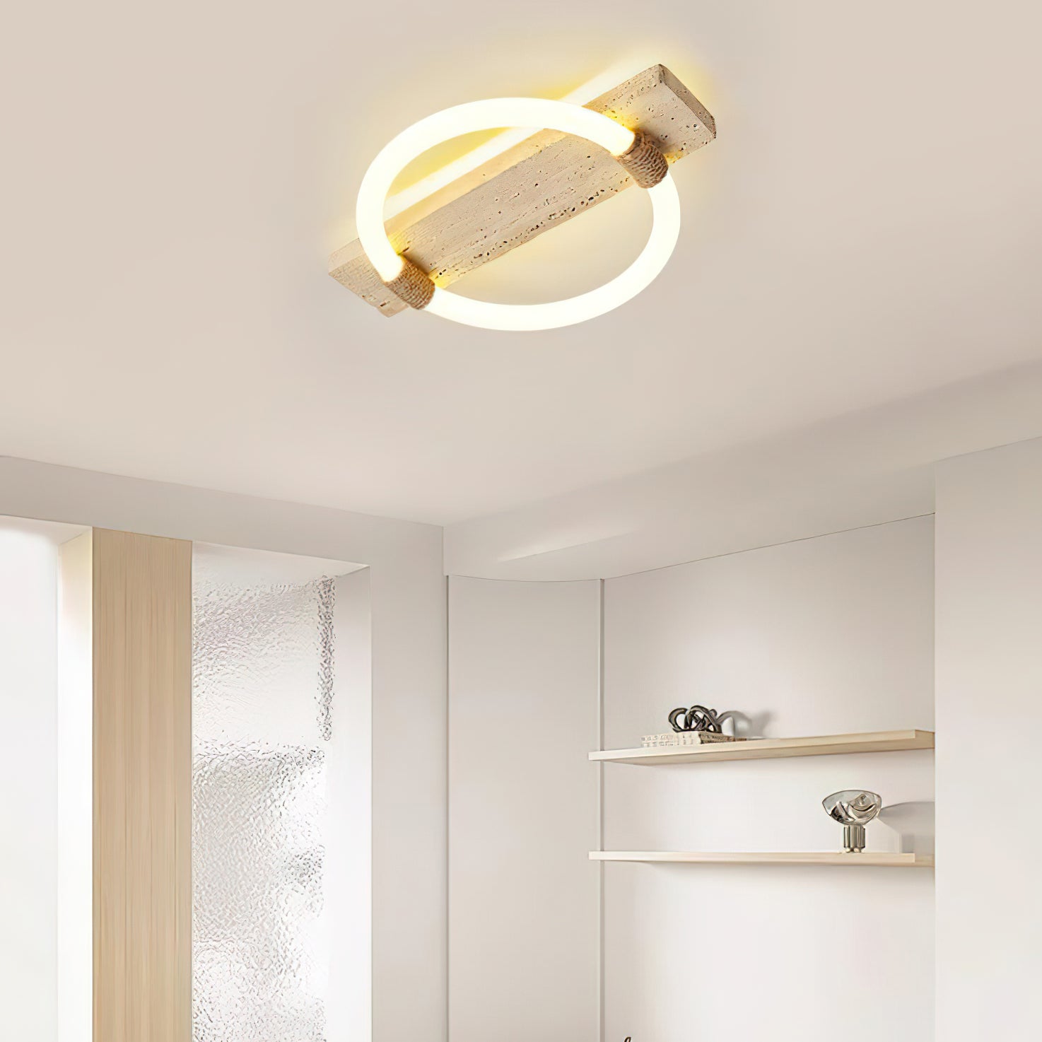 Elmaryra Ringed Travertine Wall Light - Letslighting
