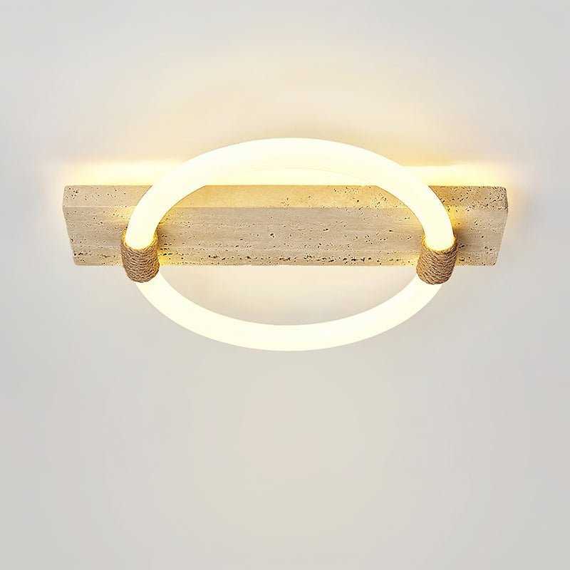 Elmaryra Ringed Travertine Wall Light - Letslighting