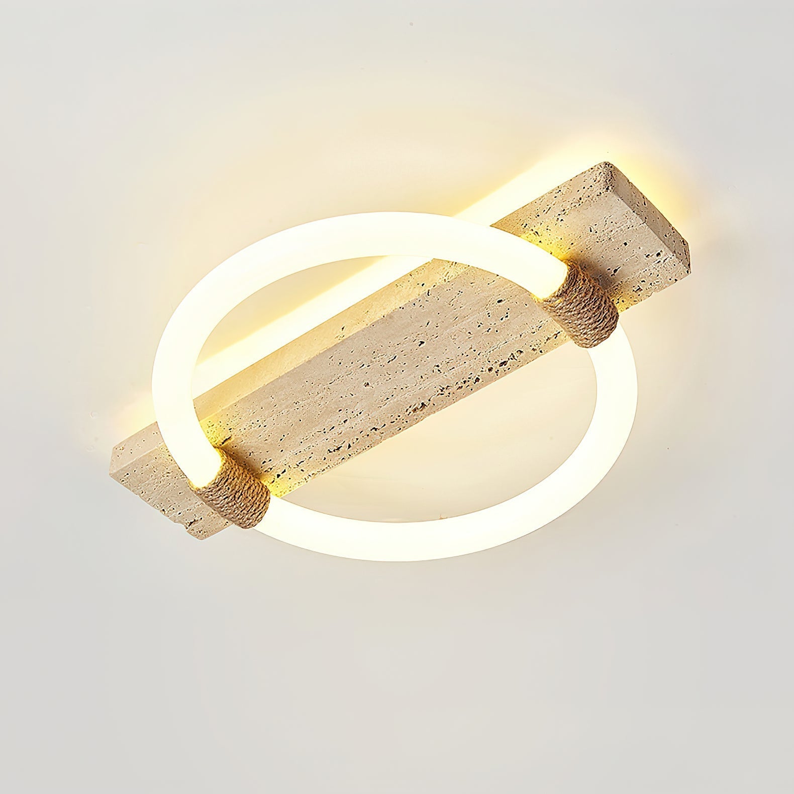 Elmaryra Ringed Travertine Wall Light - Letslighting
