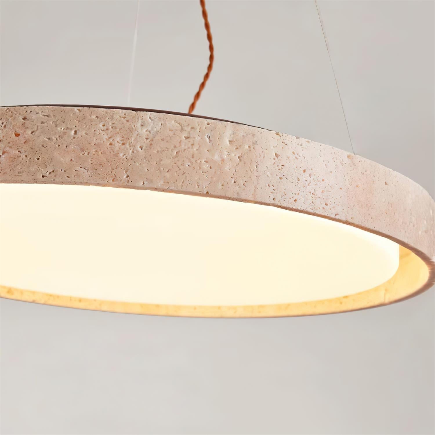 Ritta Pendant Light Travertine Ring - Letslighting