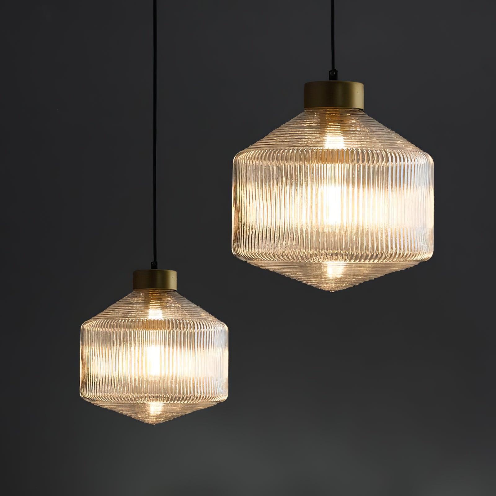 Striped Spinning Top Pendant Light - Blowlighting