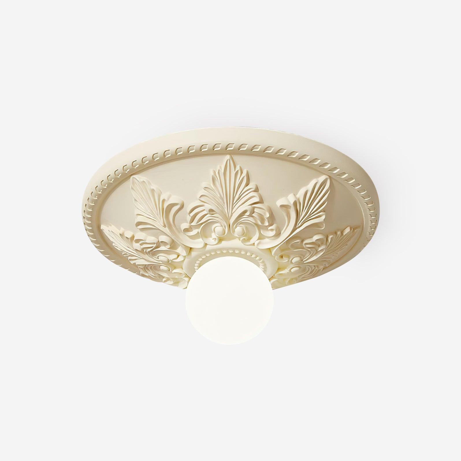 Ceiling Light Resin Canopy Glass Globe Classic Ornate - Letslighting