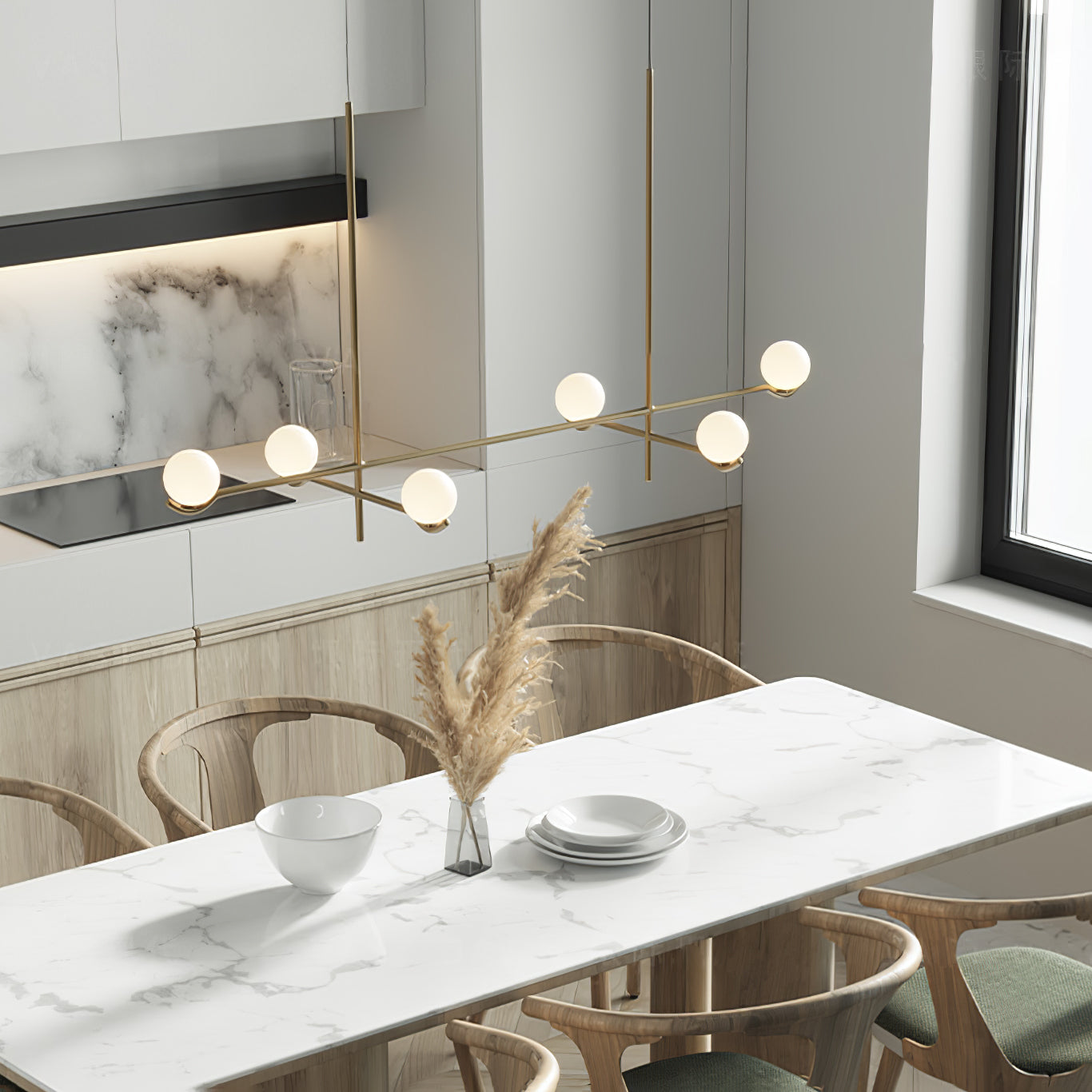 Fayno White Globe Chandelier - Letslighting