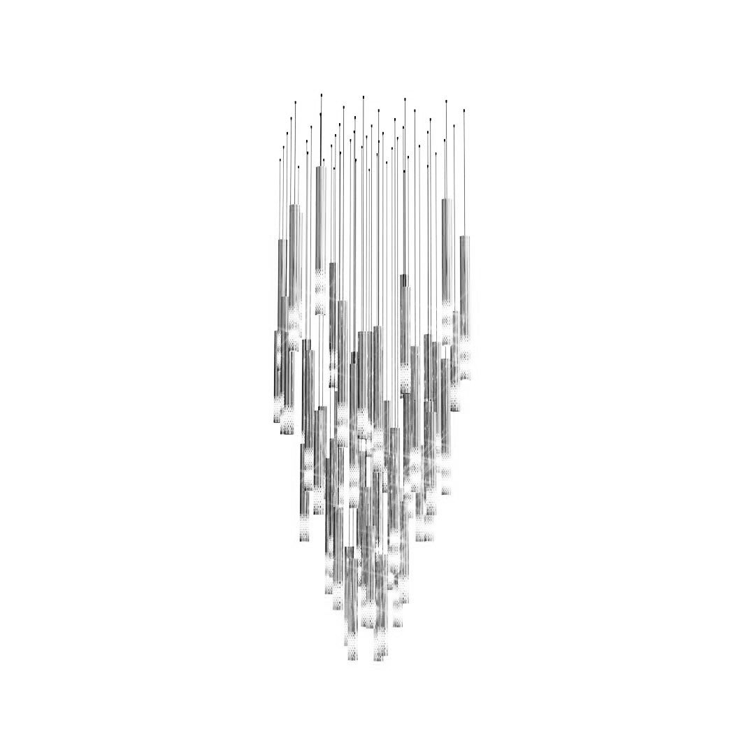 Ovynira Gold Rod Chandelier - Blowlighting