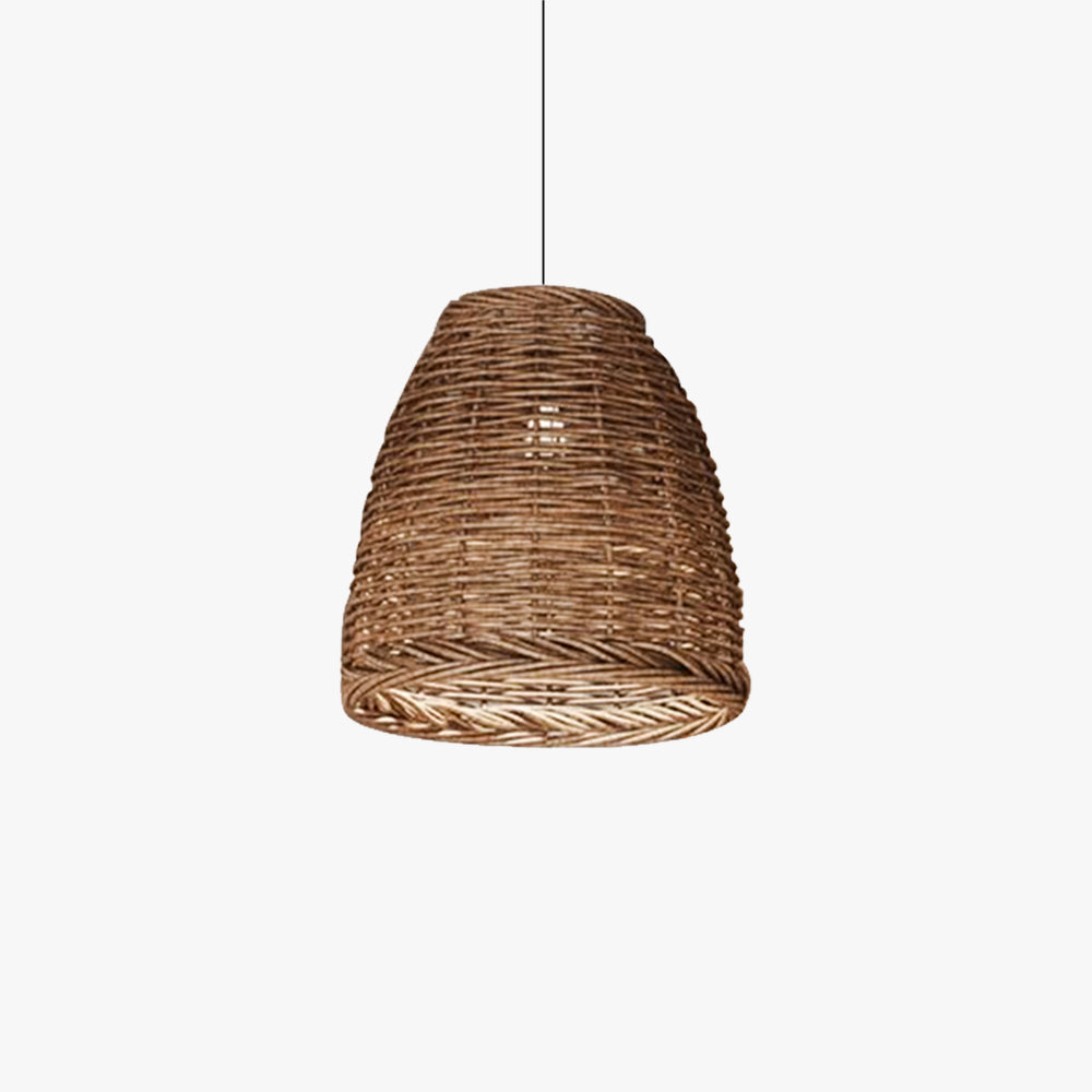 Ritta Suspension LED Vintage Rotin Salon/Chambre à Coucher
