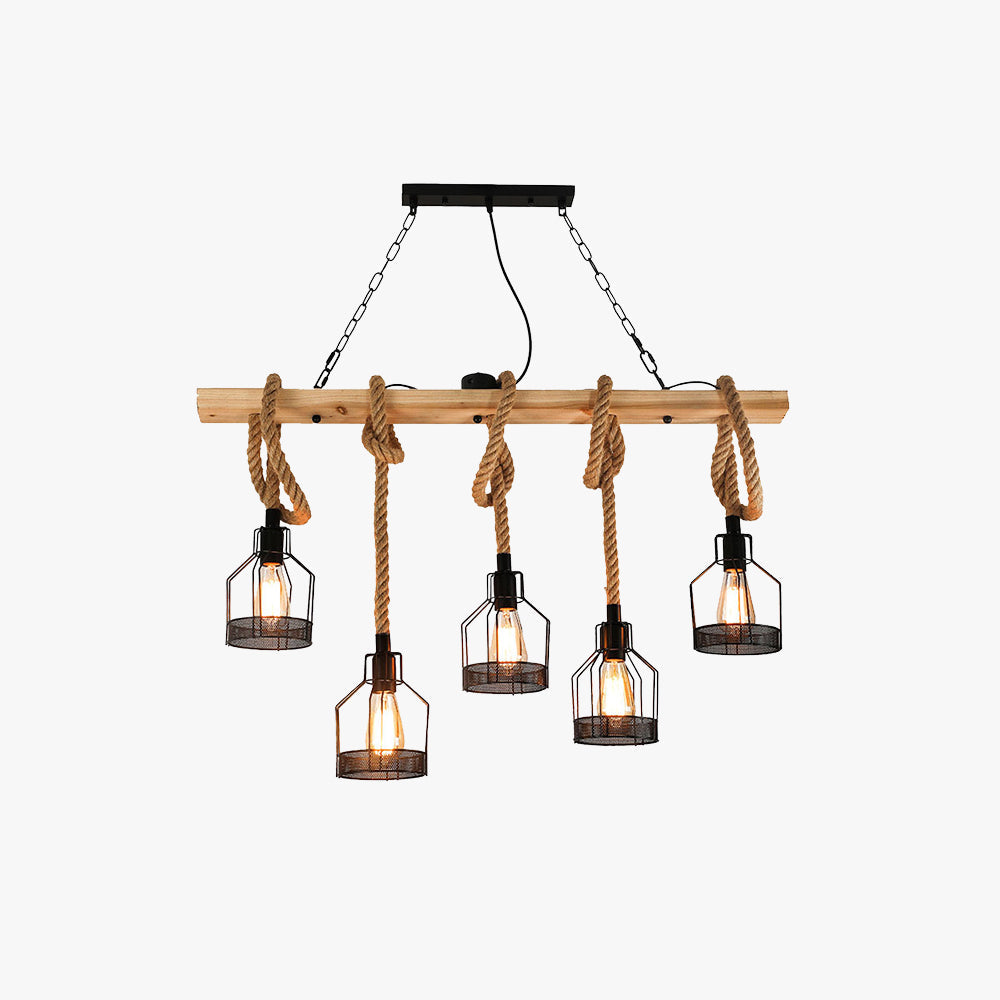 Epoch Lampe Suspension Industrielle Rétro LED en Métal Noir, Pour Bar
