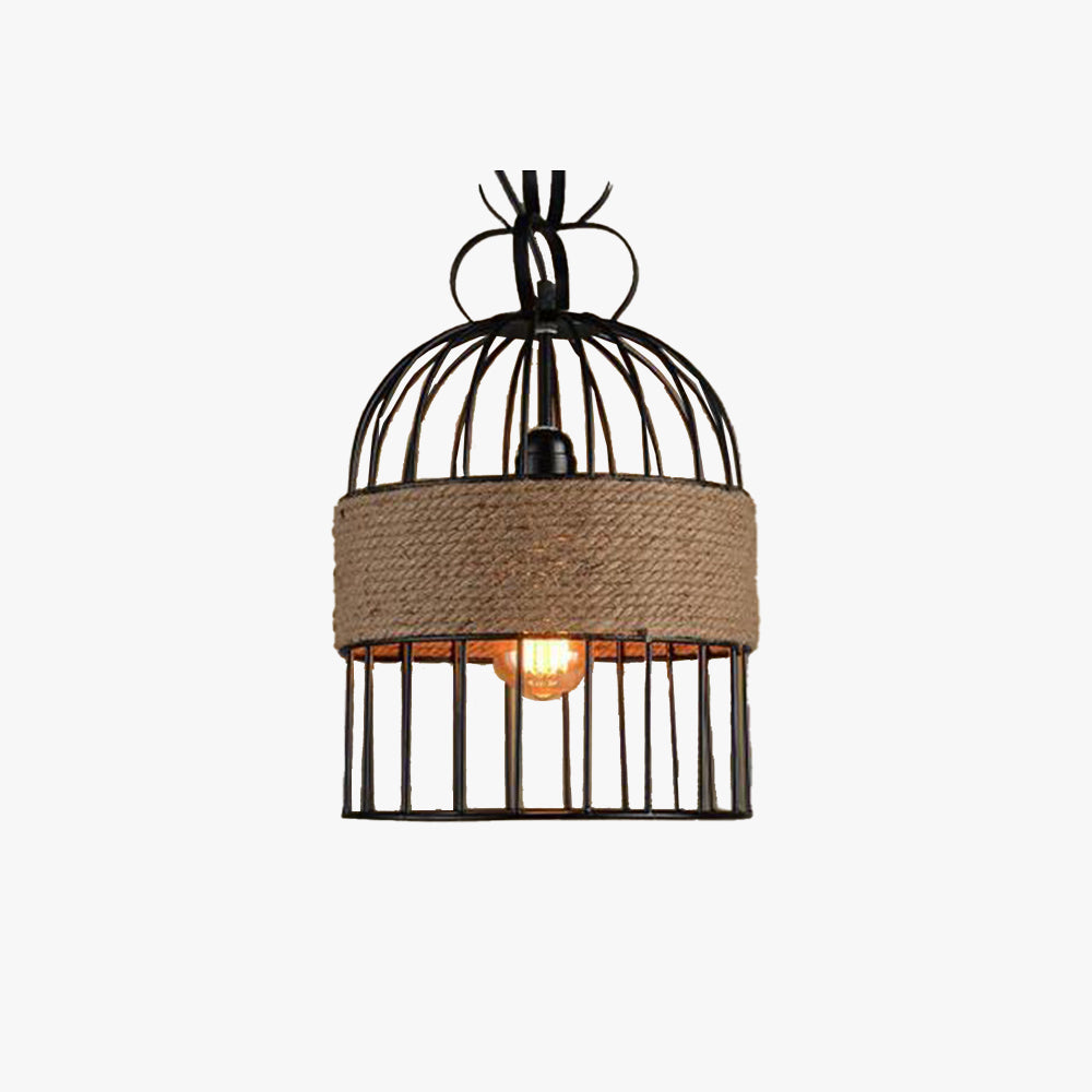 Epoch Design LED Cage à Oiseaux Suspension Métal/Corde Café/Bar/Restaurant