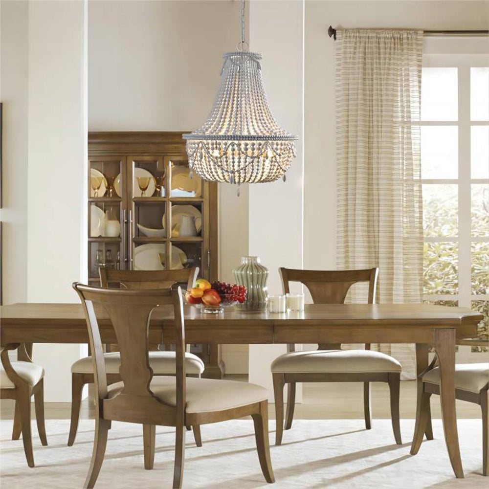 Silva Suspension Irrégulière Vintage Luxe, Métal/Bois, Vieux Blanc, Salon