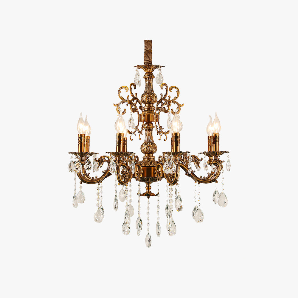 Silva Lustre LED Moderne Design, Métal, Bronze Doré, Salon