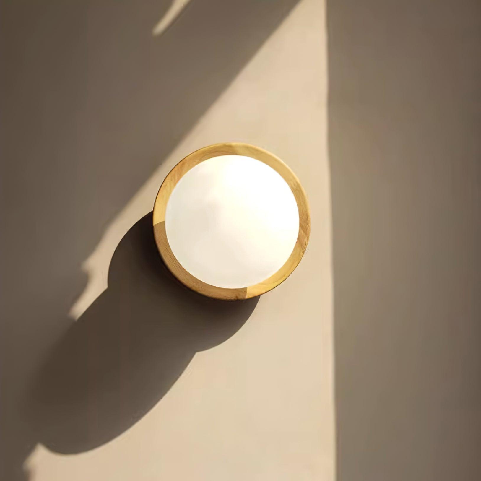 Wall Lamp Body with Wood Rim Minimalist Style - Letslighting