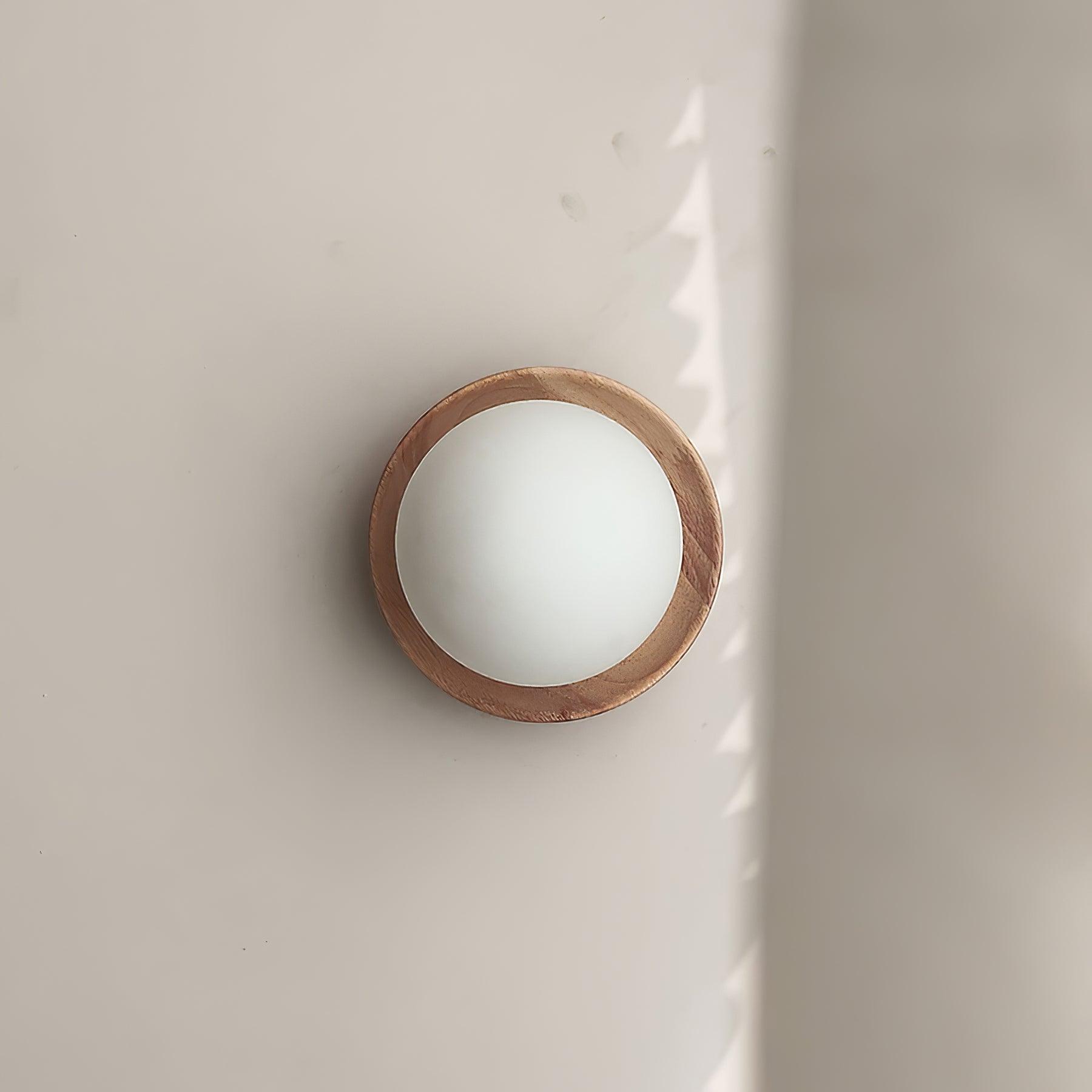 Wall Lamp Body with Wood Rim Minimalist Style - Letslighting